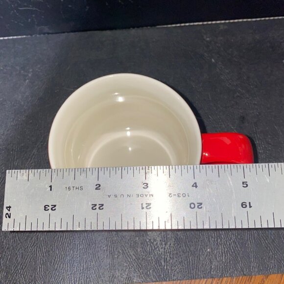 Starbucks Red Ceramic Coffee Mug With Green Logo Design - Picture 8 of 10